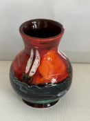 Anita Harris sailing boats vase signed in gold