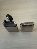 Vintage 1946 silver cigarette lighter, full Sheffield hallmarks