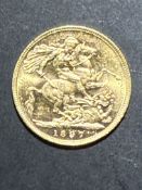 1897 Victorian full sovereign, Melbourne mint