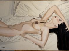 Canvas stuck on board? original study of a nude si