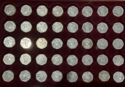 Collection of 40x Squirrel Nutkin 50p coins