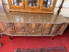 Stonehill Furniture walnut veneer sideboard, c.196
