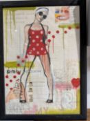 Mixed Media 'Grays Anatomy' framed & glazed 76 cm