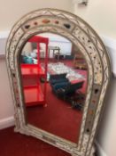 Large oriental style over mantle mirror 112 cm x 7