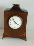 Edwardian inlaid mantle clock