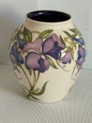 Moorcroft Queen of the annuals vase Height 13 cm