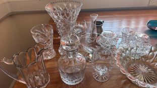 Collection of cut crystal tableware, 21 pieces to include Edinburgh