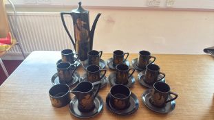 Portmeirion â€œPhoenixâ€ black coffee service, c.1960s