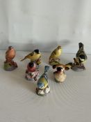 7 Royal Worcester small birds