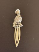 Silver Jemima puddle duck book marker