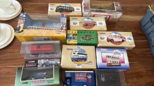 Collection of 12 boxed and loose Corgi and Vanguards die-cast model vehicles