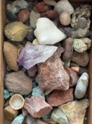 Collection of specimen rocks to include amethyst