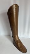Late Victorian-Early 20th Century Brass Boot-Form Umbrella Stand