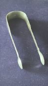 Heavy Georgian silver tongs William Bateman 1824