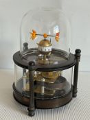 Brass & glass fish clock