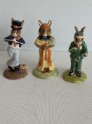 3 Doulton bunnykins figures