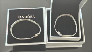 2x Pandora S925 ale reflexions bracelets - 19 cm x