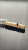 Yellow metal whistle charm/pendant - tested for 9c