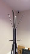 Modern brushed steel coat stand