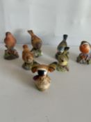7 Royal Worcester small birds