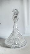 Two cut crystal decanters