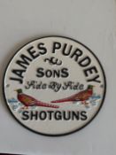 Cast iron James Purdey & sons shot guns (reproduction)