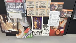 Assorted music and entertainment memorabilia comprising Robbie Williams and Oasis 2001–02 Lancashire