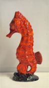 Anita Harris seahorse signed in gold