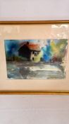 Watercolour 'The Thames' Dennis H. Ramsbottom sign