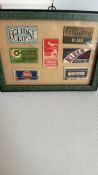 Framed vintage razor blades
