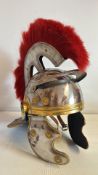 Reproduction Roman Centurion Helmet with Red Crest