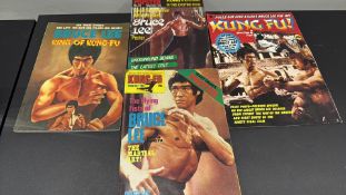 Set of four 1970s Bruce Lee publications: Popster No.23 poster magazine, Kung-Fu Monthly No.1,