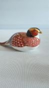 Royal Crown Derby pheasant paperweight