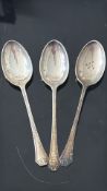 3x Victorian silver spoons