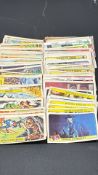 Approx. 120 vintage 1960s–70s bubble-gum trading cards printed in England, mixed themes including