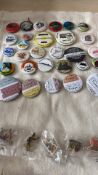 Collection of vintage pin badges