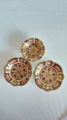 Royal Crown Derby â€˜Old Imariâ€™ scalloped dessert plates, set of three