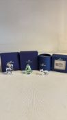 Swarovski crystal figurine quartet with original boxes