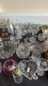 Assorted Cut Glass and Crystal Tableware, c.20 pcs