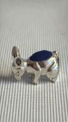Silver mouse pin cushion