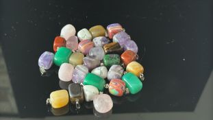 Collection of semi precious stone pendants