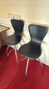 Pair of contemporary black bar stools