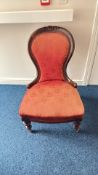 Victorian mahogany balloon-back chair
