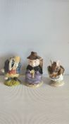 Three Beatrix Potter Figurines, Royal Albert & Beswick