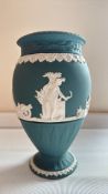 Rare Wedgwood teal coloured jasper vase