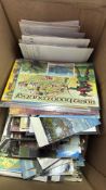 Box of c.300 vintage tourist postcards