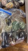 Assorted semi-precious gemstone eggs (approx. 40)