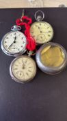 3 Pocket watches reccomedned for spares/repairs