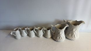 Portmeirion Parian graduated jugs (7)
