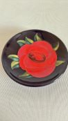 Moorcroft coaster red rose